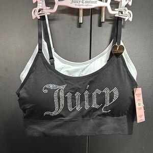 Juicy Couture 2 pack Convertible,adjustable straps,removable pads,soft stretch